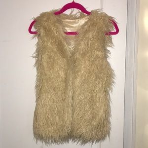 Faux fur shearling vest